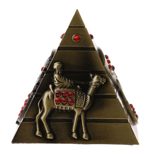 Metal Handicrafts Egyptian Pyramid Building Model Home Bookshelf Ornaments