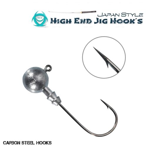5 Stück  ACE-Japan Style Round Jig Hooks 1/0 5g 