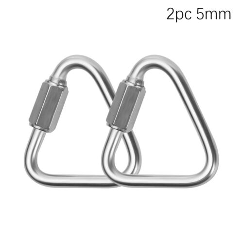 Hanging Hook Keychain Snap Clip Triangle Carabiner Kettle Buckle Chain 