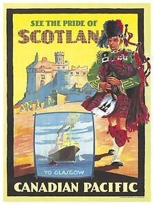 Scotland Art Vintage Travel Poster Scottish Print 11x14/" Rare Hot New XR182