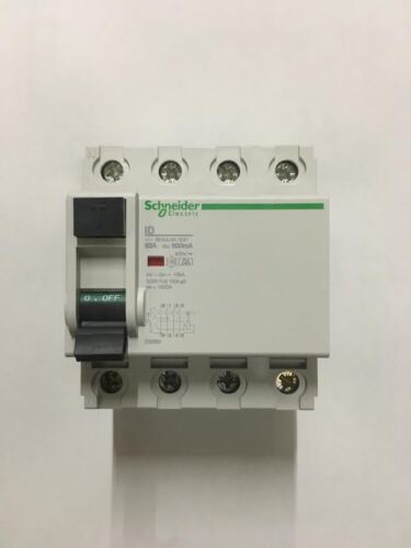 Schneider 4 Pole 63 Amp 500mA-A RCCB 400V Type A 23389 Residual Circuit Breaker