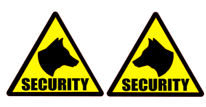 SECURITY DOG Head Sticker Stickers K9 Unit SIA DOG your text Custom 140mm x 2