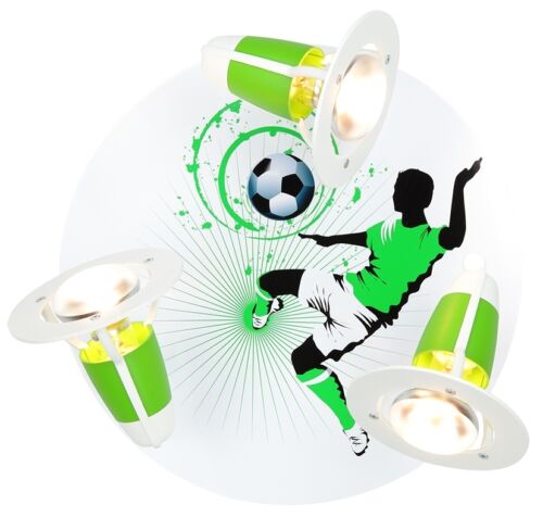 fútbol los niños de iluminación Verde // Blanco hecho a mano 3 modo Techo Spot Luz