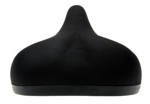 Velo Comfort Bicycle Saddle Relaxed Hybrid Bike Seat Lycra w// Clamp Black NEW