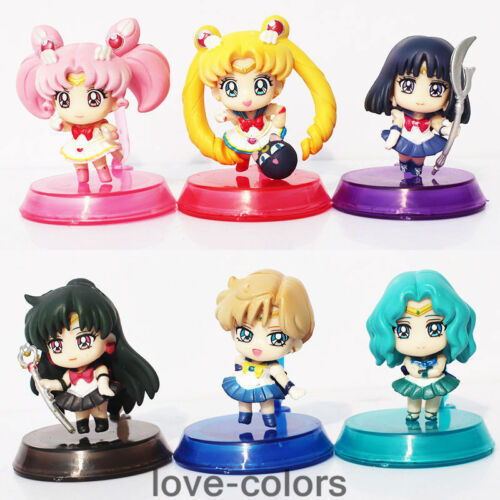 6pcs/lot New Sailor Moon Mars Jupiter Venus Mercury PVC Action Figures Toy Gift 