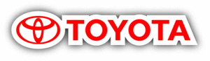 12/'/' or 14/'/' Set of 2pc Toyota Logo Auto Wide Car Bumper Sticker Decal 9/'/'