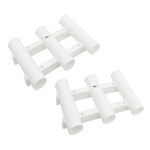 2x 3 Pole Tube Rack Fishing Rod Holder Triple Rod Holder w// Mounting Screws