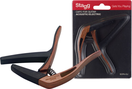 STAGG SCPX-CU DKWOOD Curved Trigger Kapodaster