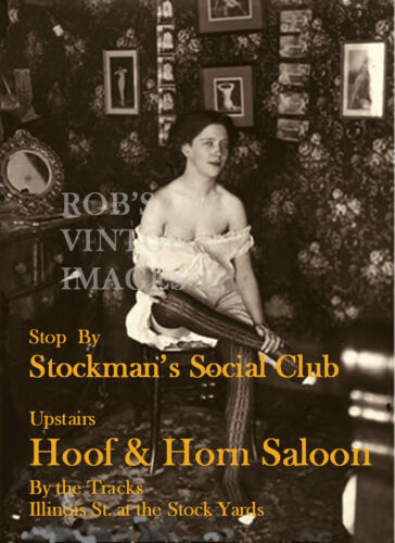 Stockman's Social Cub St.Joseph Mo Soiled Doves Brothel 1898 Vintage photo ad 