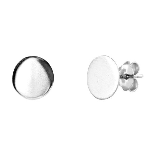 USA Seller Small Circle Earrings Genuine Sterling Silver 925 Face Height 6 mm