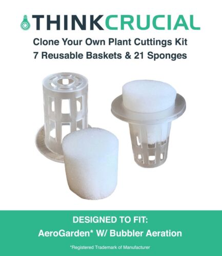 REPL AeroGardens Clone Your Own Plant W/ Bubbler Aeration 7 Baskets 21 Sponges