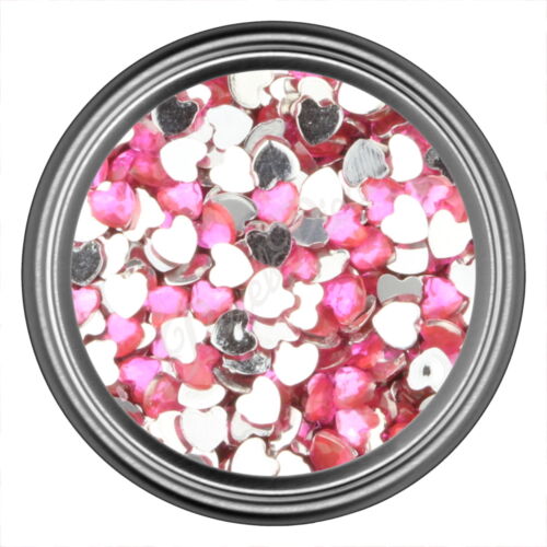 Pink Heart Rhinestone Gems Flatback Face Art Nail Art Jewels Decoration