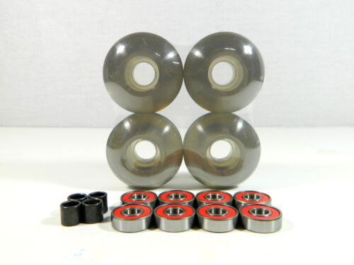 ABEC 7 Color Bearings Spacers Blank Pro Skateboard 52mm Clear Color Wheels