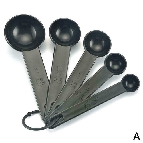 satz Messlöffel Weiß Kunststoff Teelöffel für K Utensil L3M5 Essl I7T2 5 Teile