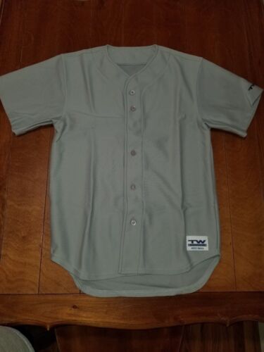 Heavier Material-NOT A TSHIRT Gray Baseball TEAM Jersey Uniform Highest quality