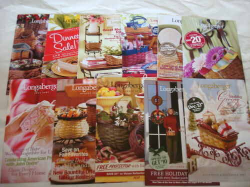Longaberger 3 Catalogs and 11 Flyers FOR THE WHOLE YEAR of 2007 in one place NEW 