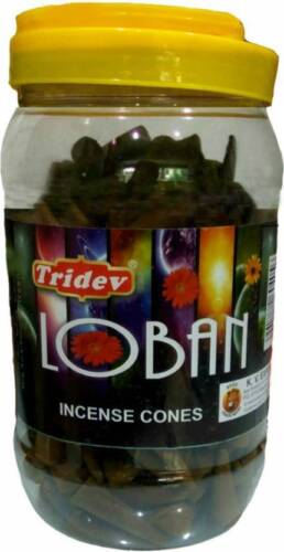 Tridev Loban Incense Cones Jar (500gms) Loban Fragrance Incense Sticks
