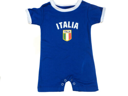 Italia Baby Bodysuit Kids Infant Soccer Futbol Flag Jersey T-Shirt Gift Cotton
