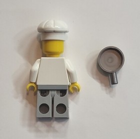 LEGO THE LEGO MOVIE GORDON ZOLA MINIFIGURE tlm051 USED FROM 70805 w/FRYING PAN