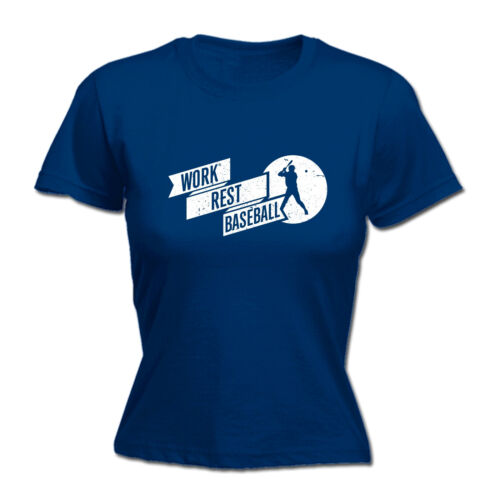 Travail reste Baseball T-shirt femme tee-shirt anniversaire Softball American Sports drôle
