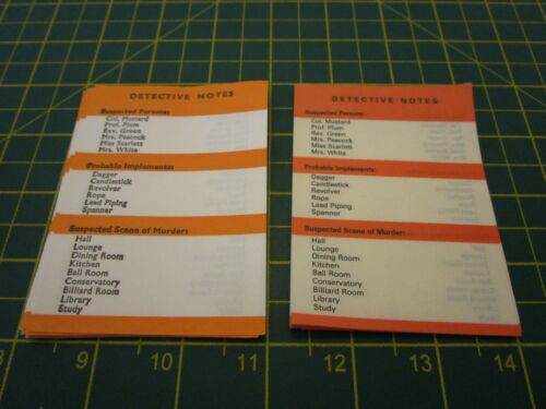 Original Board Game 20 SCORE SHEETS From Various Editions Spare Replacements