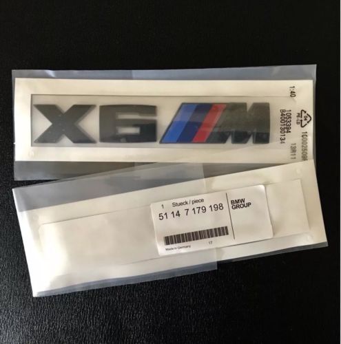 BMW X6M Matte Black Rear Trunk Boot Lid Emblem Lettering X6M M performance Badge
