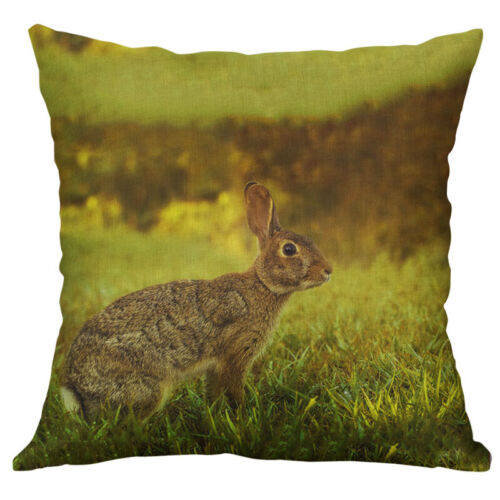 Fashion Cotton Linen Printing rabbit dolphin pillow case Home Decor Cover 