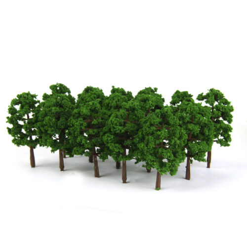 60Pcs 1:150 N Scale Plastic Model Trees Railroad Landscape Scenery Parts DIY