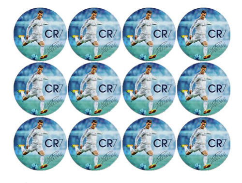 12 CRISTIANO RONALDO EDIBLE 4CM WAFER PAPER CUPCAKE CUP CAKE IMAGES TOPPERS 1 