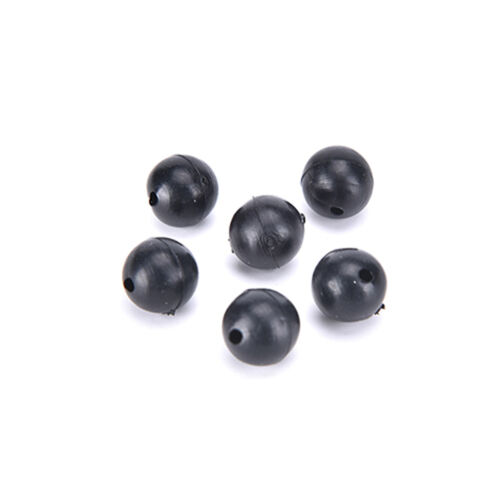 50pcs 8mm Carp Fishing Soft Rubber Beads Tackle Accessories Brown Green Black QP