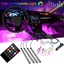 4X 36 LED Car Interior Atmosphere Light Music+Remote Control Color RGB Neon Lamp