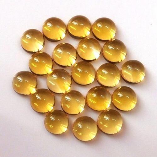 100/% Natural CITRINE 5x5 mm Round Cabochon Loose Gemstone Details about  / Amazing Lot !!