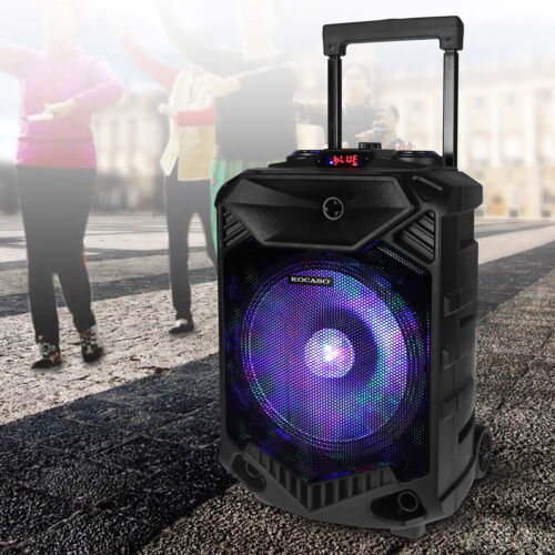 12/" Portable Bluetooth Speaker BT Party DJ PA System Wireless Stereo Loud w// Mic