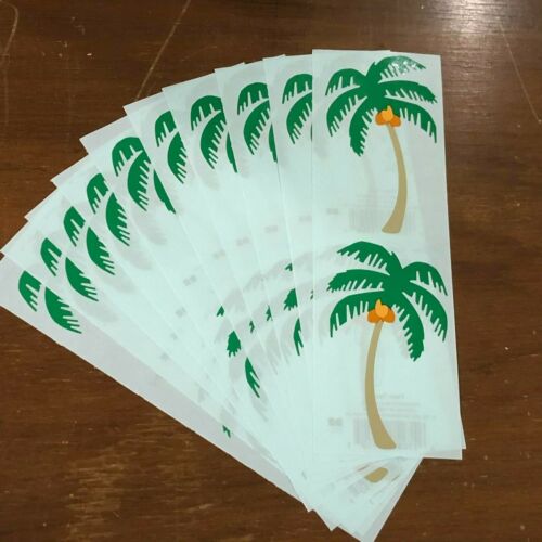 10 Mrs Grossmans Palm Tree Stickers Coconut Vacation Beach Tropical 1994 Resort 