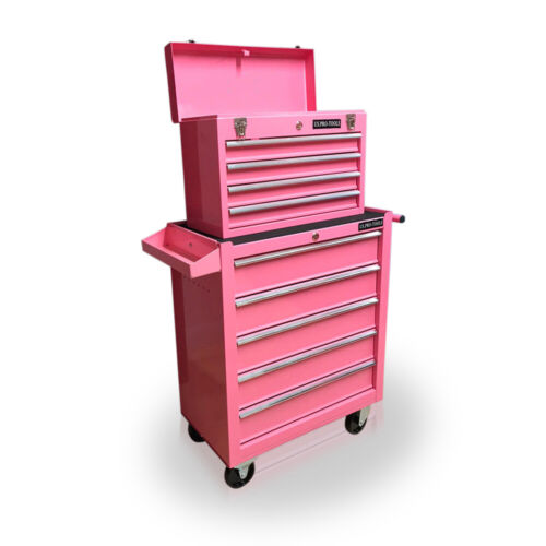 US Pro Tools Rosa asequible Caja De Herramientas Gabinete de rodillos de Caja de acero rollcab
