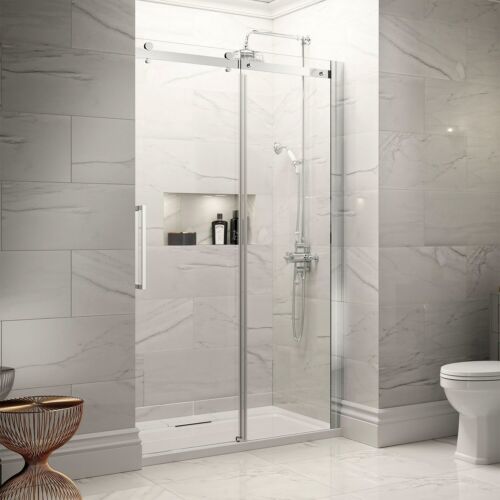 1200mm Frameless Sliding Shower Door 8mm Thick Glass Modern Bathroom Enclosure