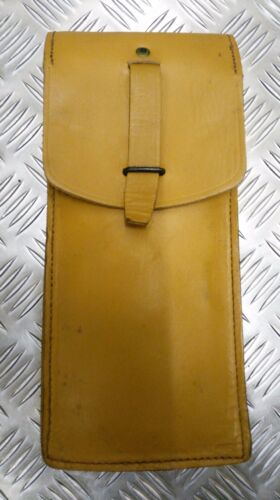 Tans Genuine Vintage Military Issue Leather Ammo Utility Pouch Light Brown