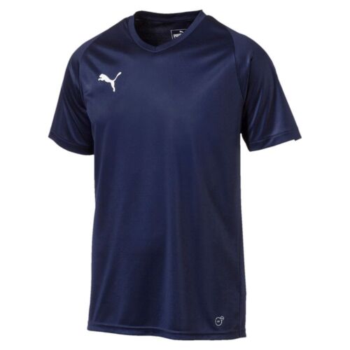 Puma Liga Core Herren Fussball Trikot kurzarm Shirt Männer dunkelblau weiß