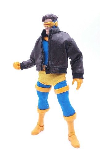 In finta pelle marrone scuro Trench CERNIERE Giacca per Marvel leggende Ciclope-nessun Figura