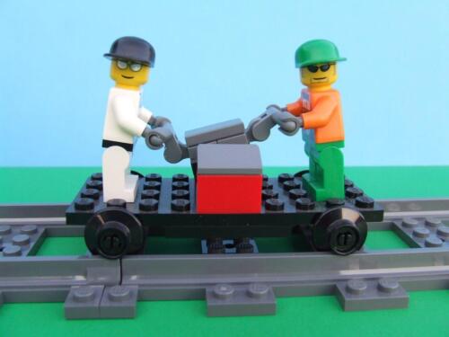 Minfigs fits RC 9V IR Track Sets Built w// New Lego Bricks *New* Train Hand Car