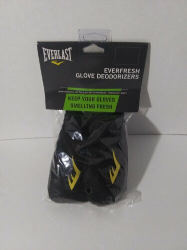 EVERLAST EverFresh Boxing Gloves Deodorizer Black Yellow Training Adult Kids NEW 