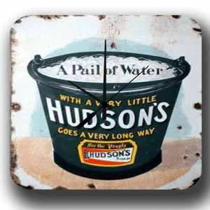 Hudson/'s Savon Vintage Style Rétro Publicité Métal Tin Signe Horloge Murale