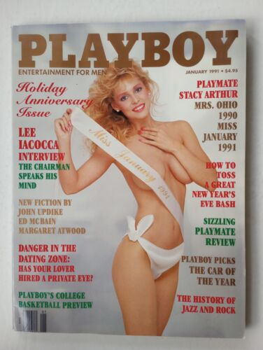 Playboy Magazine Jan 1991 Stacy Arthur Mrs Ohio Holiday Anniversary