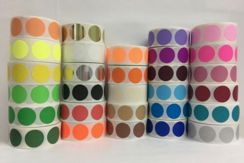 Details about  / Blank Inventory Color Coding Dots 2/" Circle // 100 Labels on 1 Roll