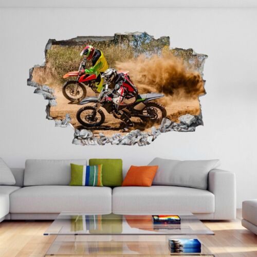 Motocross Motorbike Motorcycle Racing Drifting Wall Sticker Mural Decal DC1