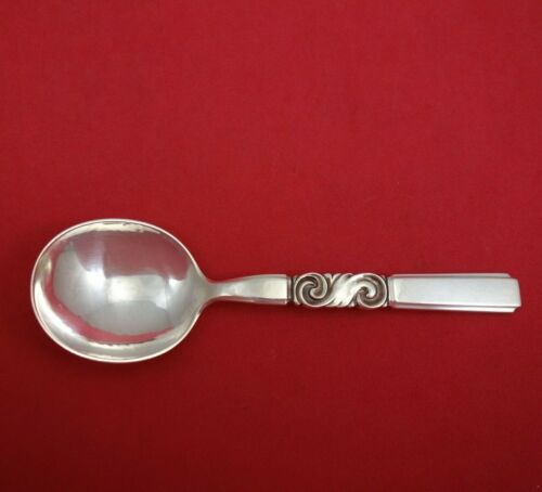 Scroll by Georg Jensen Sterling Silver Bouillon Soup Spoon 5 1//4/" Vintage