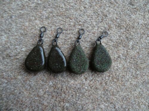 5 x 35g pear shaped carp weights smooth and rough coated