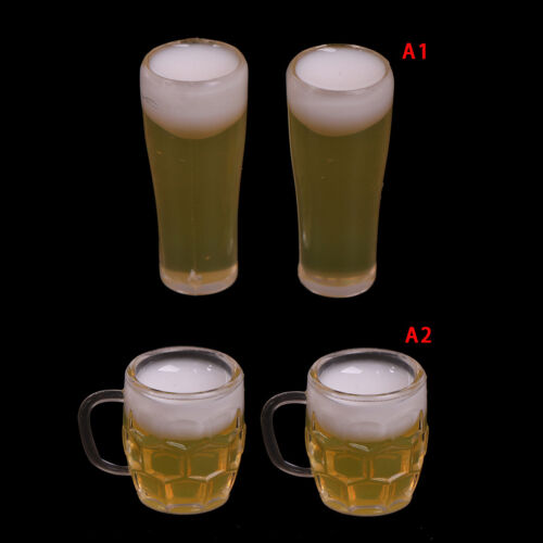 2Pcs 1:12 beer dollhouse miniature toy doll food kitchen living room accessor jg 