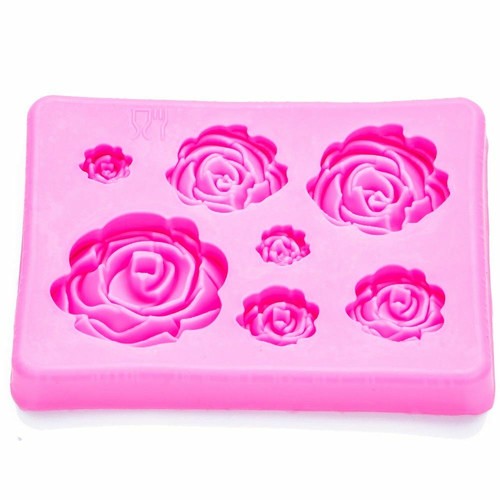 Roses shaped fondant silicone rubber moulds accessories chocolate cake FT-1023