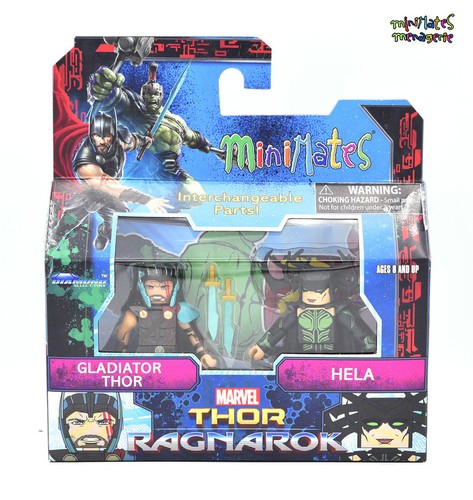 Marvel Minimates TRU Toys R Us Thor Ragnarok Movie Gladiator Thor /& Hela